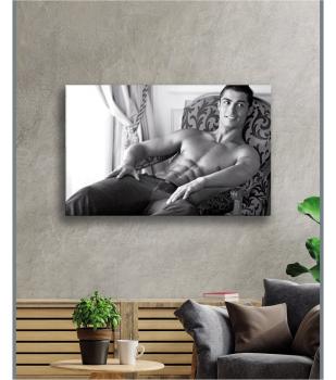 Cristiano Ronaldo Art Design rechteckiges spezial Glasbild!